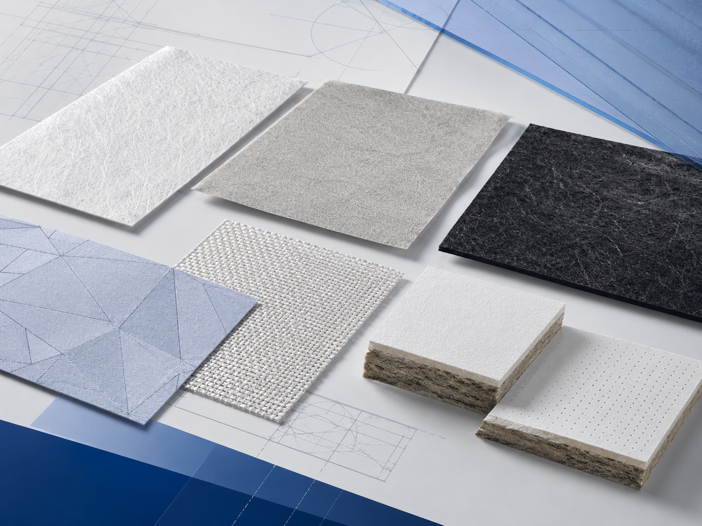 Acoustic fiberglass facer material options for review