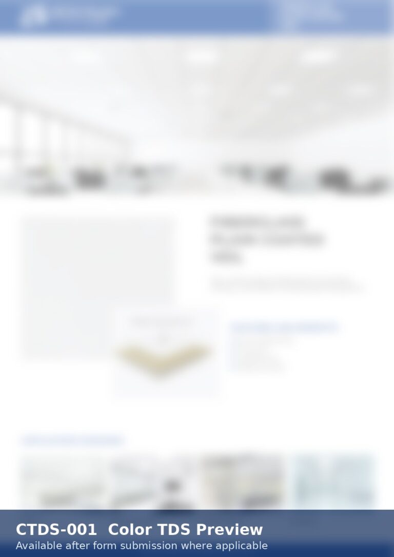 Blurred preview of GRECHO Color TDS for GCKF140–200gsm Plain White Coated Veil.