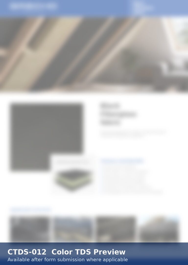 Blurred preview of GRECHO Color TDS for Black Plain Fiberglass Fabric.