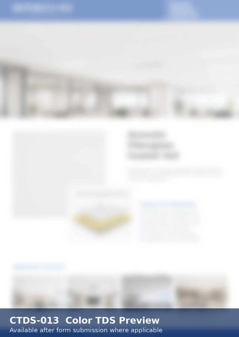 Blurred preview of GRECHO Color TDS for 120g–140g Acoustic Ceiling Veil.