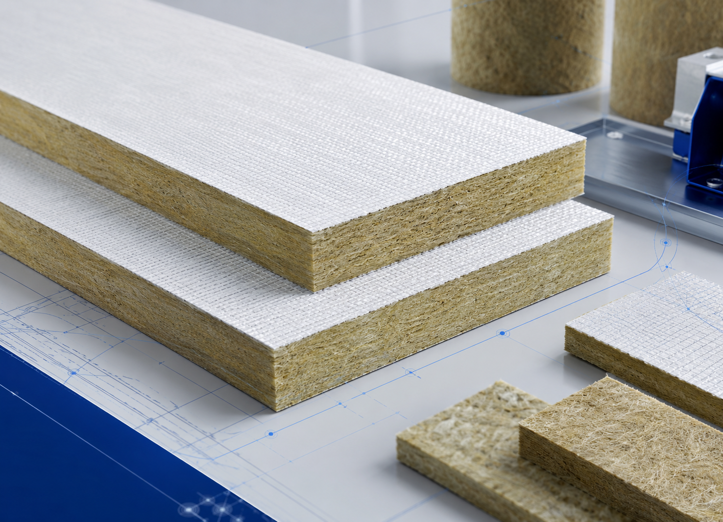 Mineral wool insulation board application image for fiberglass facer direction review