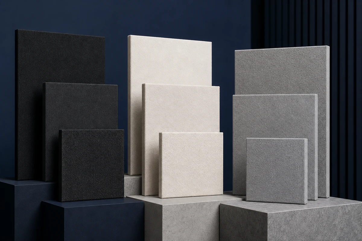 Acoustic fiberglass facer material options for review