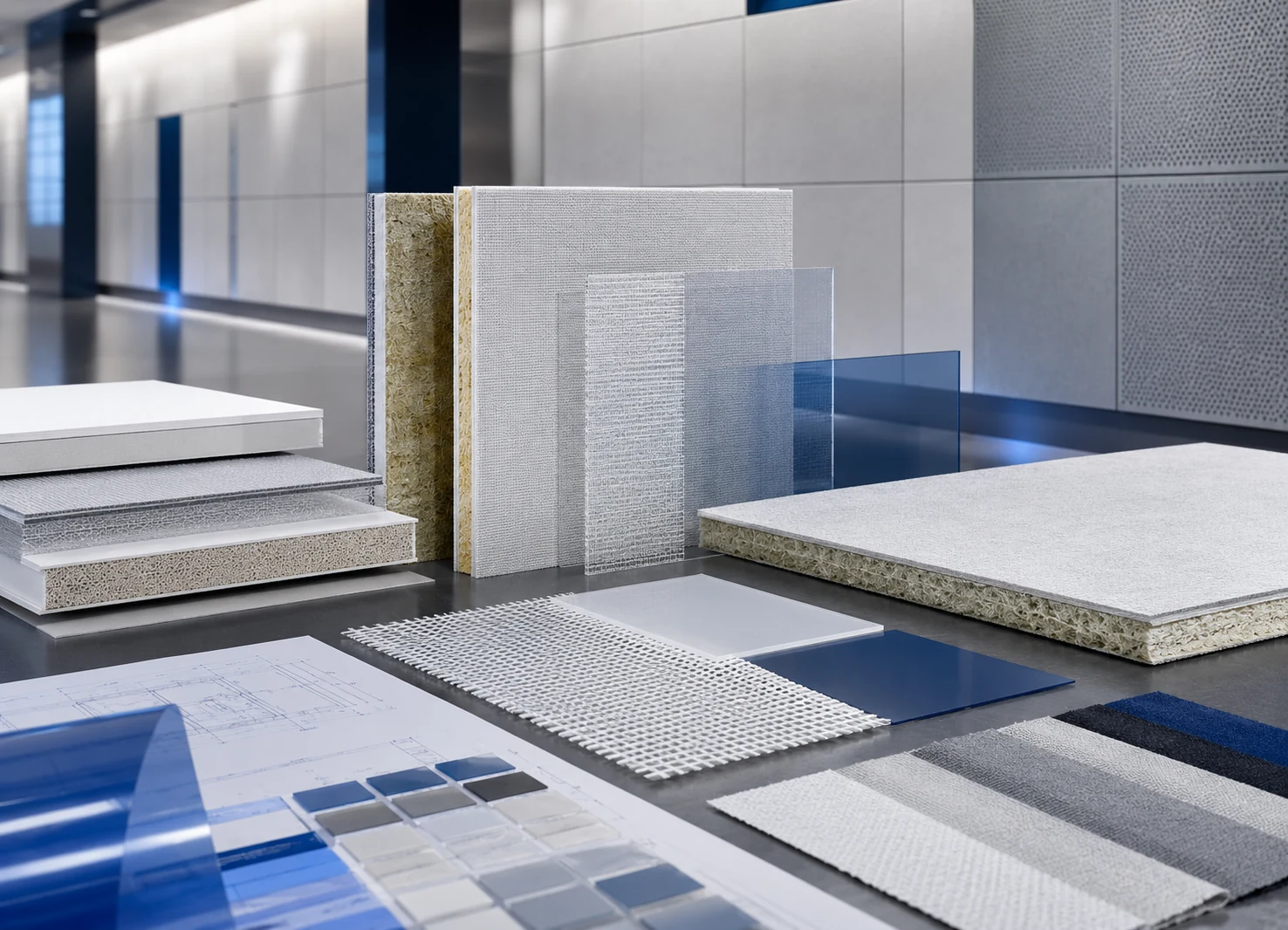 Acoustic wall panel surface review visual