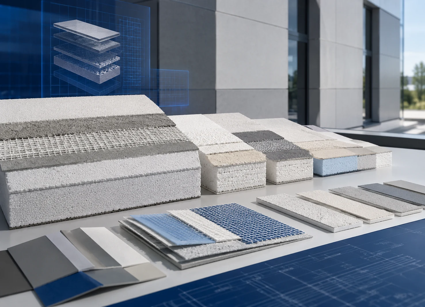 ETICS exterior-facing material review visual