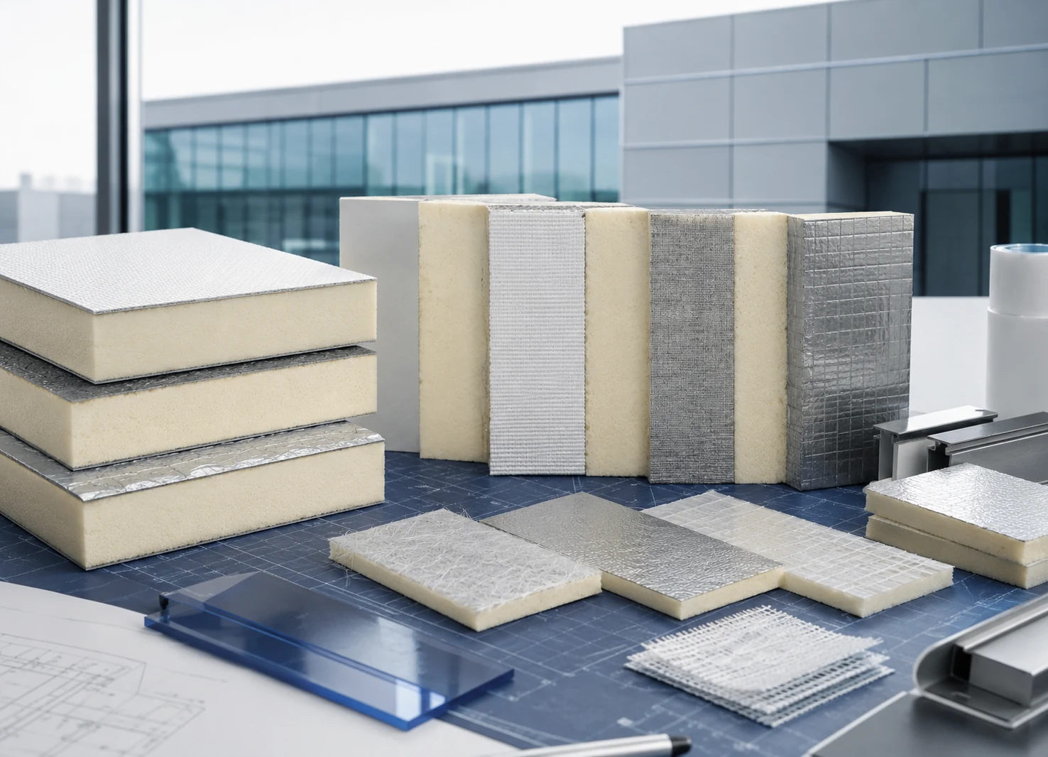 PIR and PUR insulation board facer review visual
