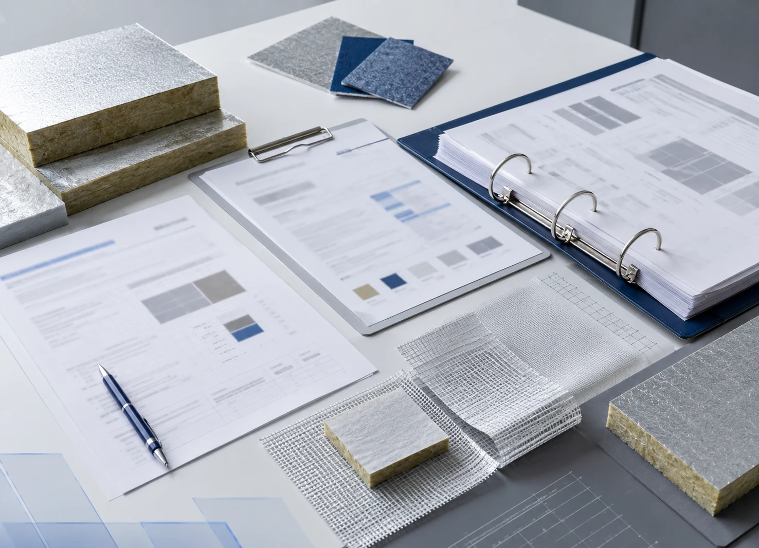 Technical document support visual for mineral wool insulation facer review