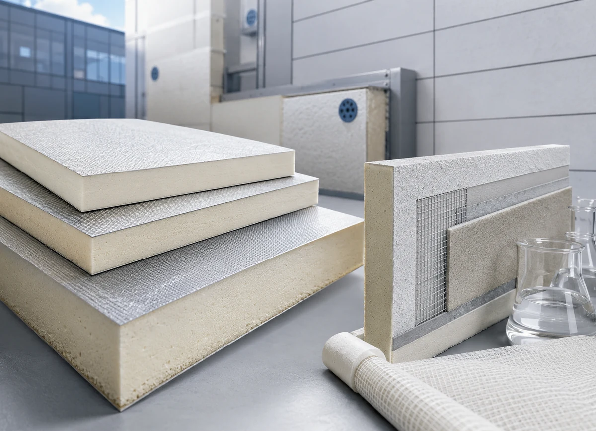 Application review visual for PIR PUR ETICS insulation facer directions