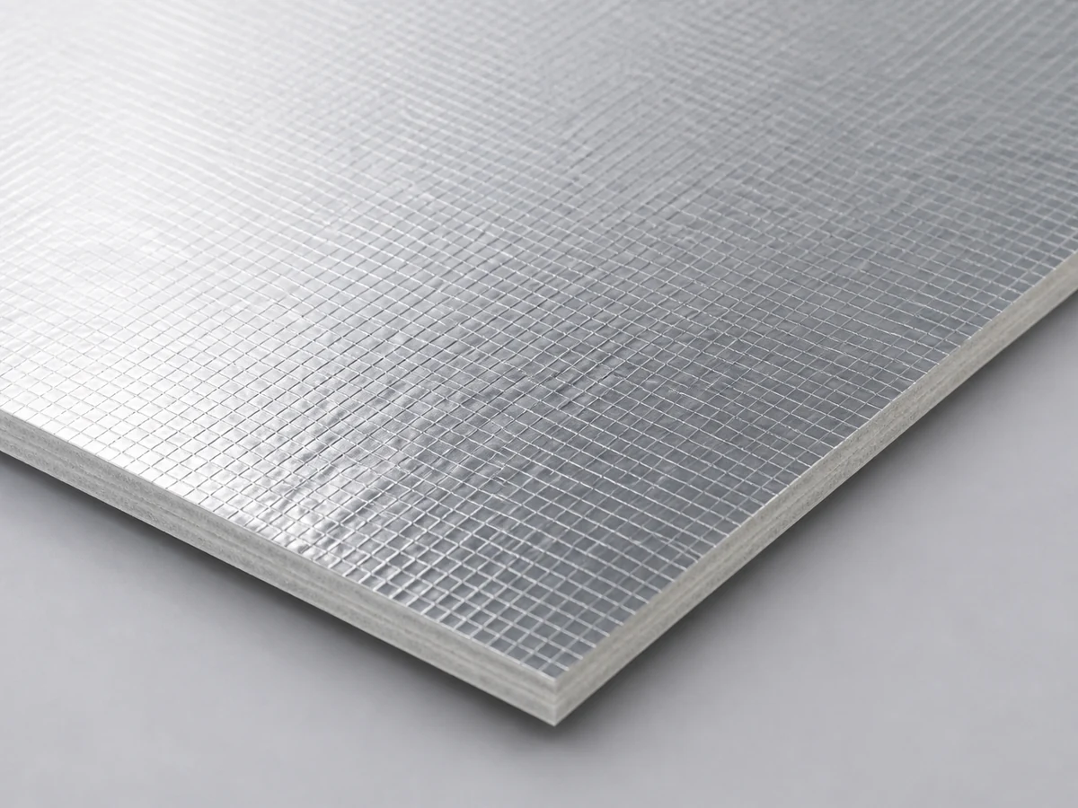 Temporary foil-composite insulation facer material thumbnail for GRECHO product family navigation