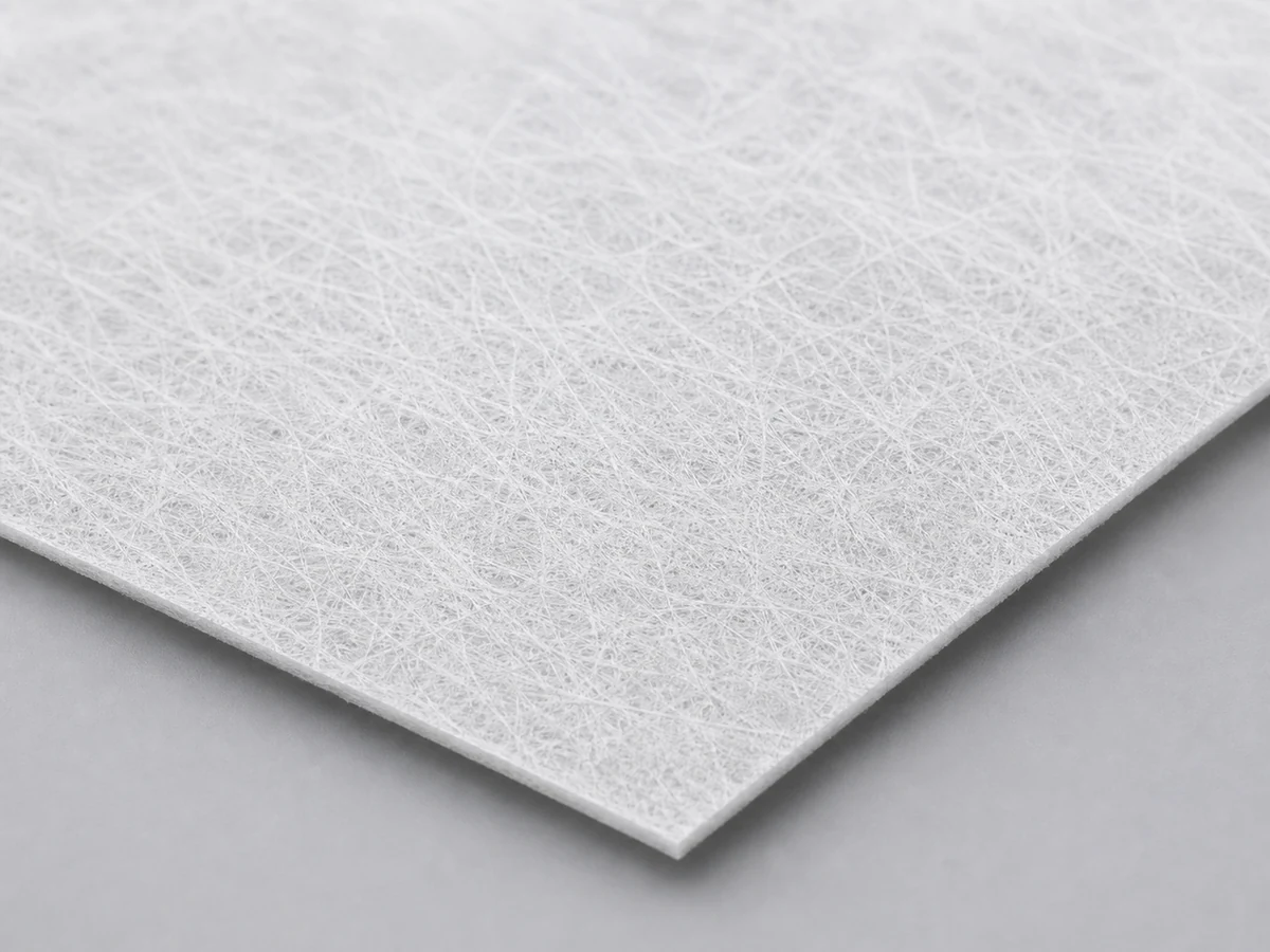 Temporary glass veil and tissue material thumbnail for GRECHO product family navigation